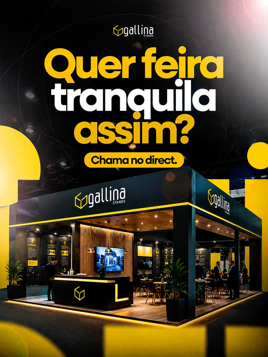 Stand de feira montado pela Gallina